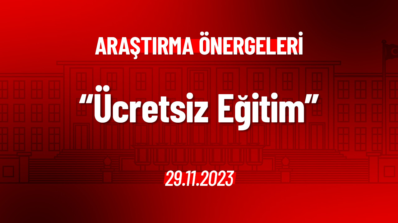 Çocukların Eğitime Ücretsiz Erişiminde Yaşanan Sorunlar Hakkında Araştırma Önergesi