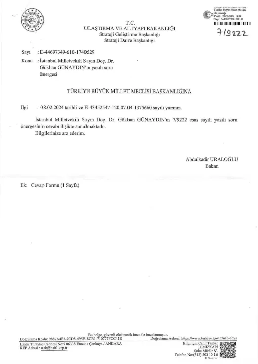 T.C. Ulaştırma ve Altyapı Bakanı’na Sorduk!