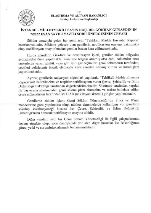 T.C. Ulaştırma ve Altyapı Bakanı’na Sorduk!