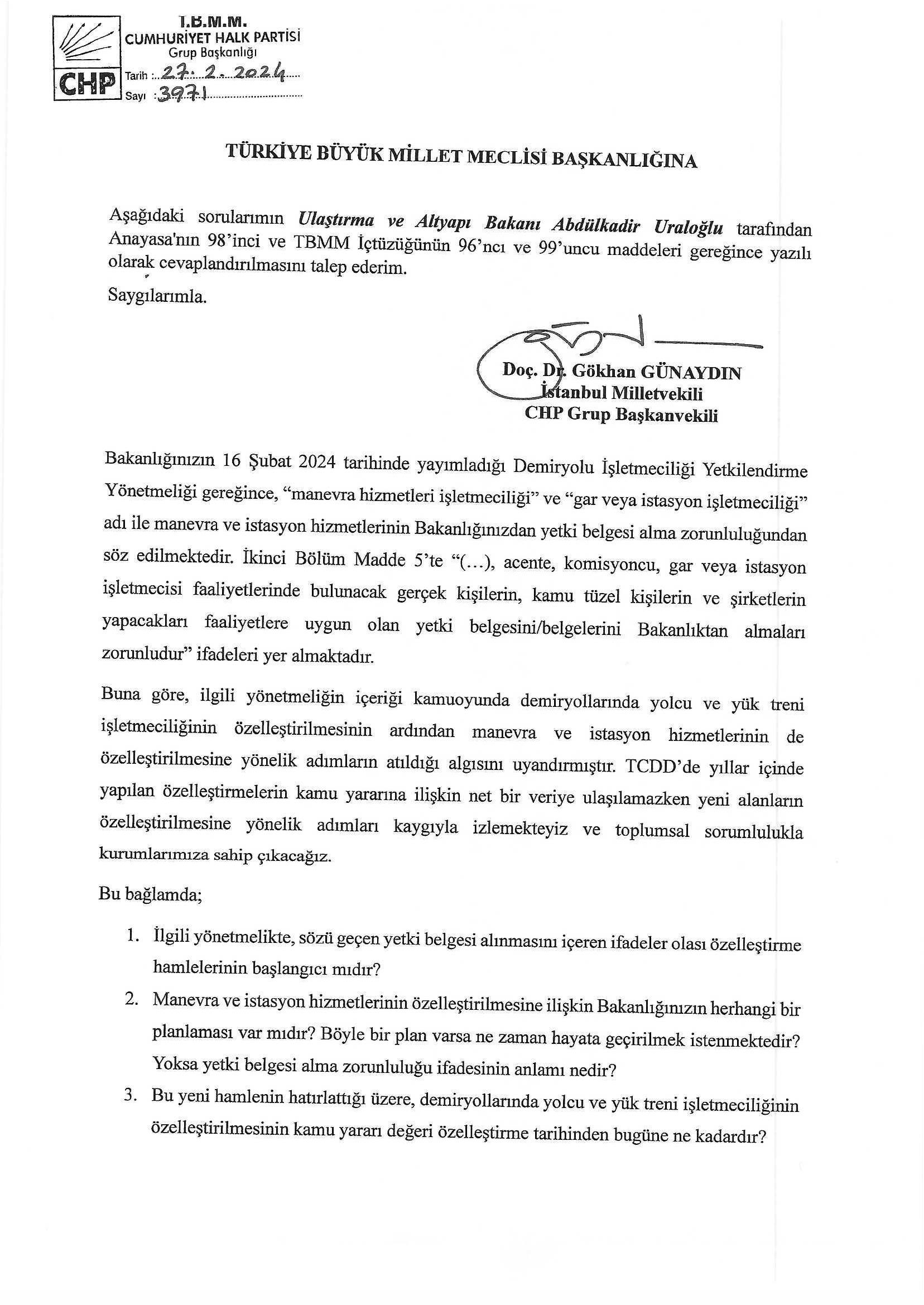T.C. Ulaştırma ve Altyapı Bakanı’na Sorduk!