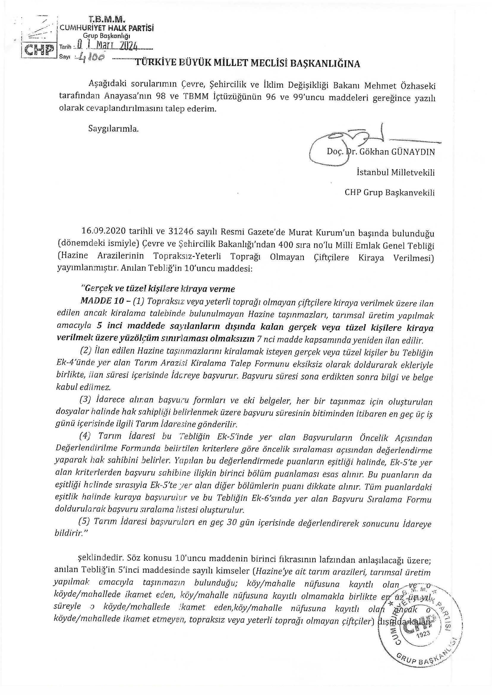 T.C. Çevre, Şehircilik ve İklim Değişikliği Bakanı’na Sorduk!