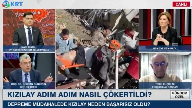 Cumhuriyet Halk Partisi Grup Başkanvekili Gökhan Günaydın KRT TV - Gündem Özel programında deprem ile ilgili değerlendirmelerde bulundu.