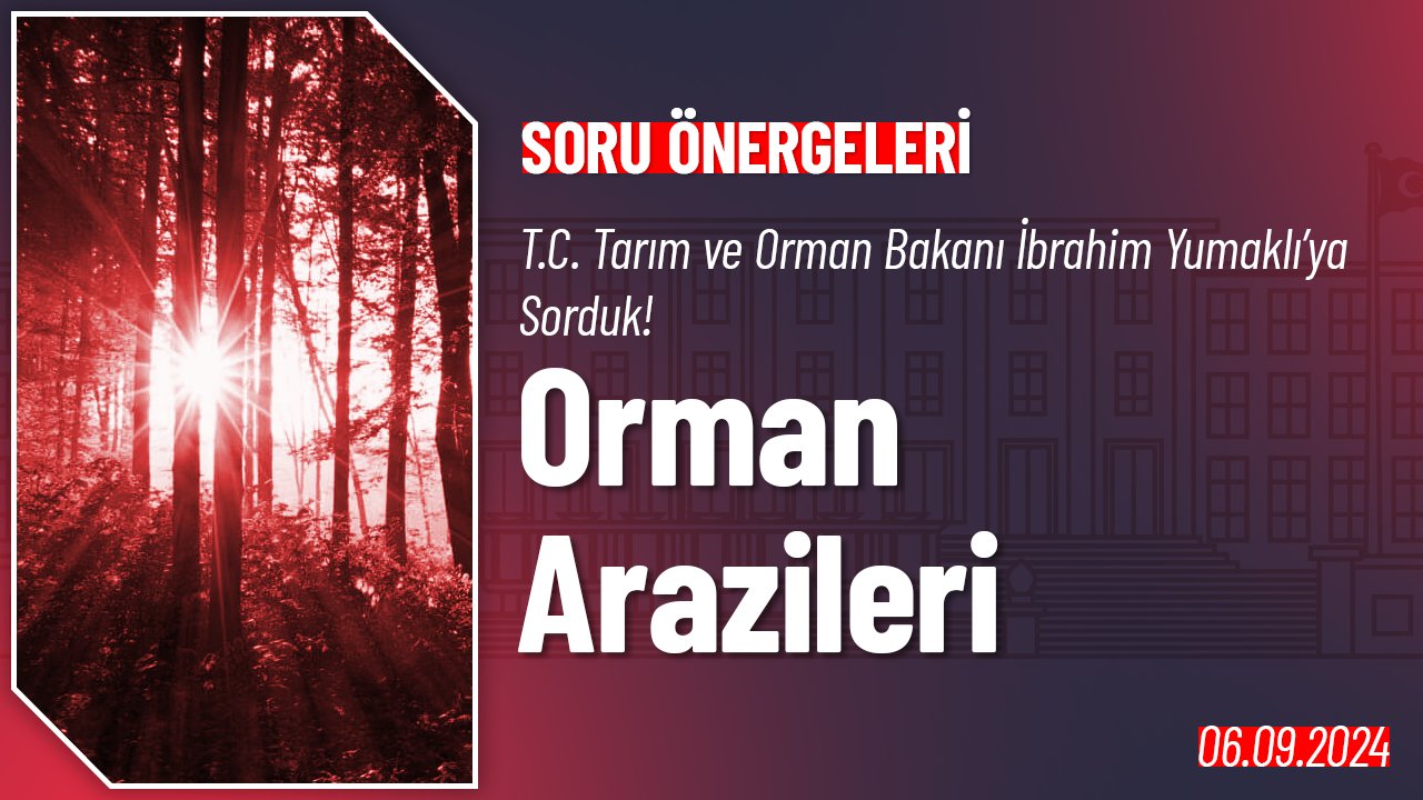 Orman Alanları Hakkında Soru Önergesi