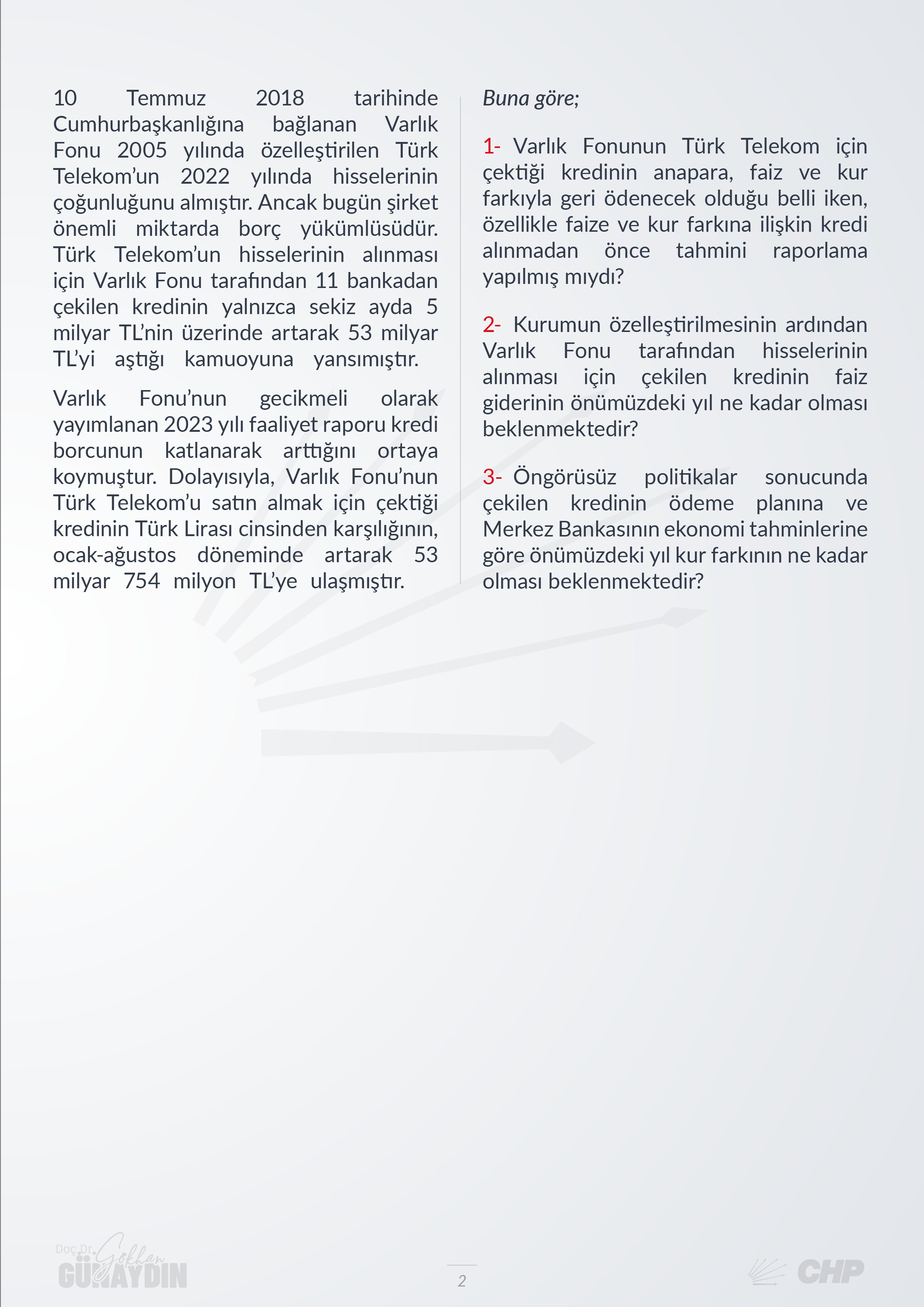 CHP Grup Başkanvekili Gökhan Günaydın, T.C. Milli Eğitim Bakanı Yusuf Tekin'in yanıtlaması istemiyle Çocuk İşçiler ile ilgili soru önergesini TBMM Başkanlığı’na sundu.