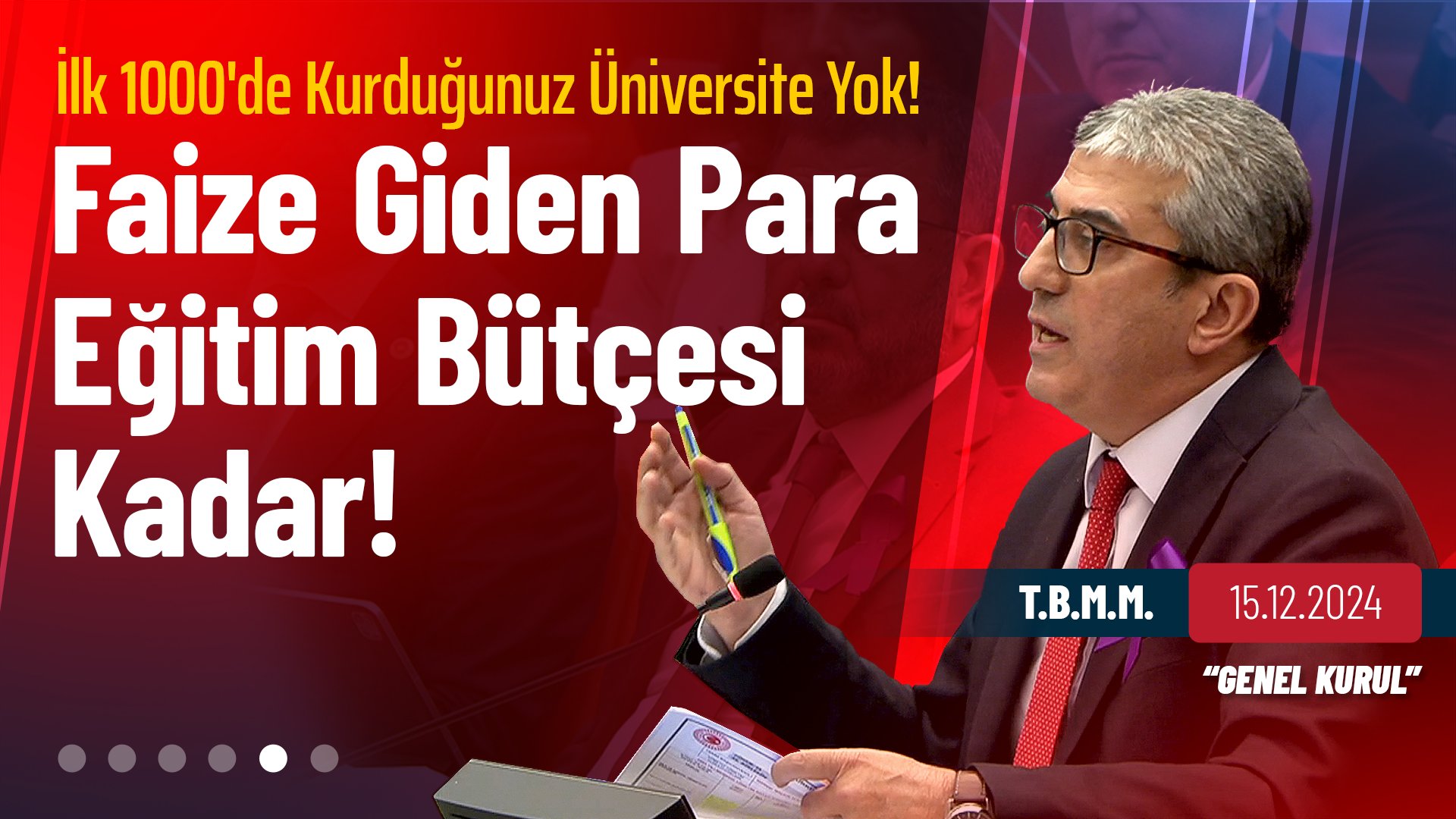 Eğitim bütçesi ile faize verdiğiniz para aşağı yukarı aynı, üstelik de bunu burada övünme vesilesi yapabiliyorsunuz. İnsan ancak pes der!