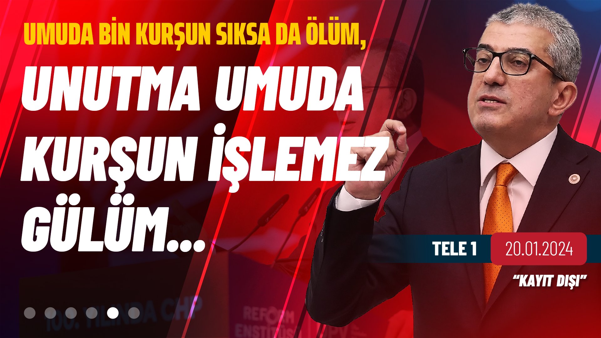TELE 1'de yayınlanan, Burçin Atılgan ile Kayıt Dışı programına katılan Cumhuriyet Halk Partisi Grup Başkanvekili Gökhan Günaydın, gündeme ilişkin değerlendirmelerde bulundu.