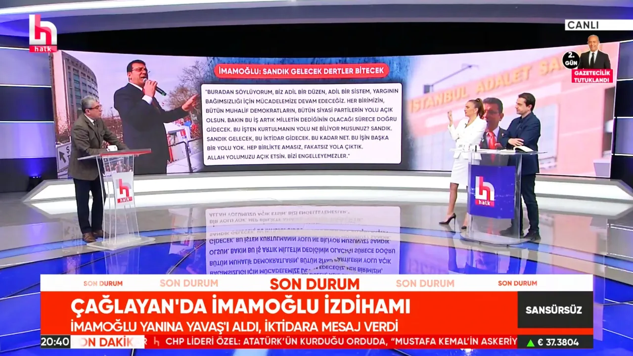 CHP Grup Başkanvekili Gökhan Günaydın, Halk TV'de Sinem Fıstıkoğlu ile Sansürsüz programına katılarak Sinem Fıstıkoğlu ve Can Kakışım'ın sorularını yanıtladı.