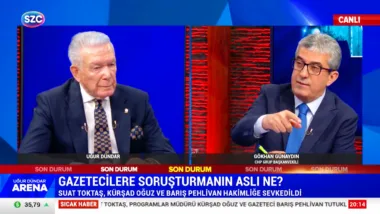 CHP Grup Başkanvekili Gökhan Günaydın, SZC TV'de Uğur Dündar ile Arena programına katılarak Suat Toktaş, Kürşad Oğuz ve Barış Pehlivan hakkında çıkartılan tutuklama talebini, Ekrem İmamoğlu'nun düzenlemiş olduğu basın toplantısını ve İmamoğlu'nun açıkladığı bilirkişi Satılmış B. hakkındaki iddiaları değerlendirdi.