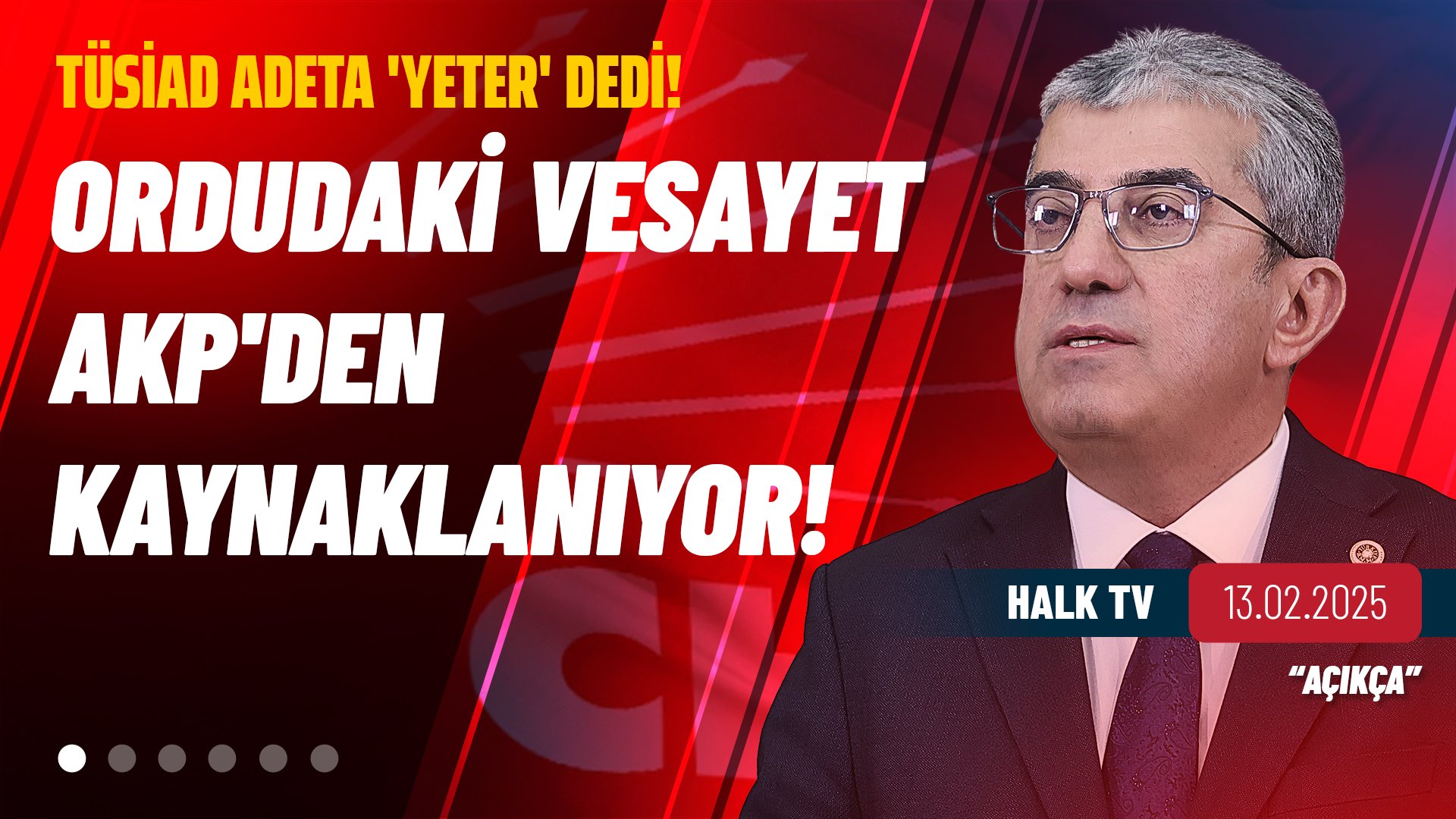Cumhuriyet Halk Partisi Grup Başkanvekili Gökhan Günaydın TÜSİAD'ın yaptığı açıklamanın ardından Erdoğan'ın sözleri ile ilgili olarak 'Ordudaki Vesayet AKP'den Kaynaklanıyor!' dedi.