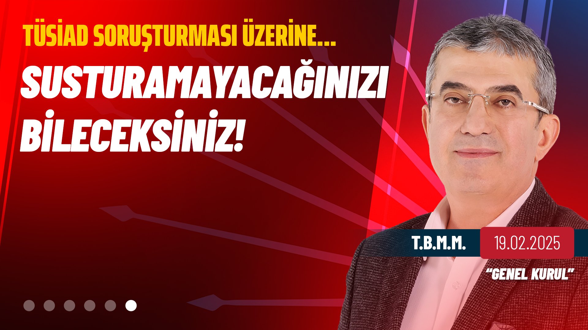 Muhalefetten TBMM'de TÜSİAD soruşturmasına tepki... Cumhuriyet Halk Partisi Grup Başkanvekili Gökhan Günaydın Türkiye Büyük Millet Meclisi Genel Kurul Salonu'nda yaptığı konuşmada kararı eleştirdi