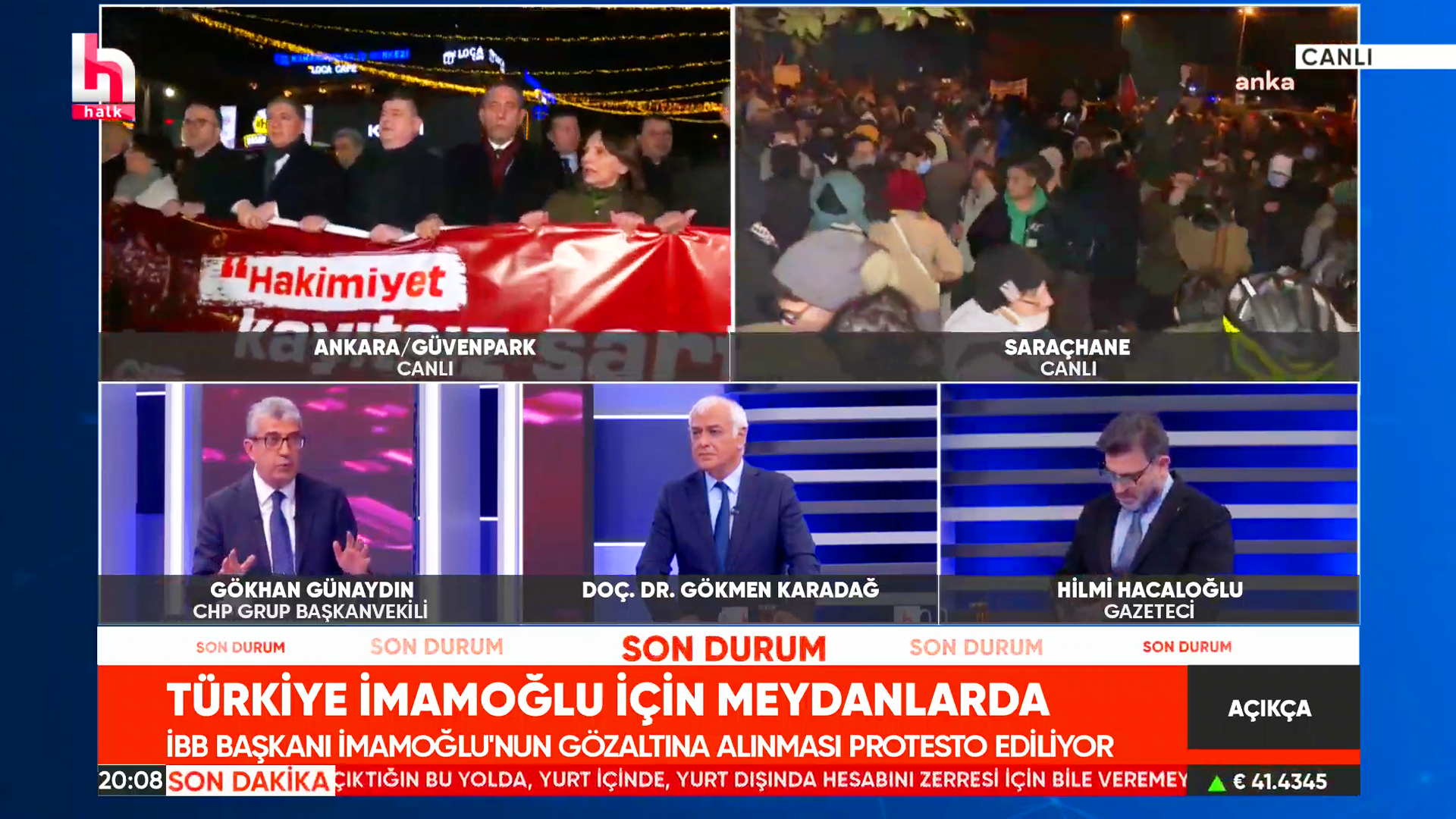 Türkiye Ekrem İmamoğlu İçin Meydanlarda