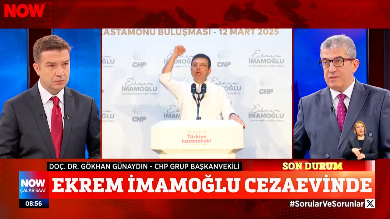 Cumhuriyet Halk Partisi Grup Başkanvekili Gökhan Günaydın NOW TV'de Silivri'de Ekrem İmamoğlu ziyaretine ilişkin değerlendirmelerde bulundu.