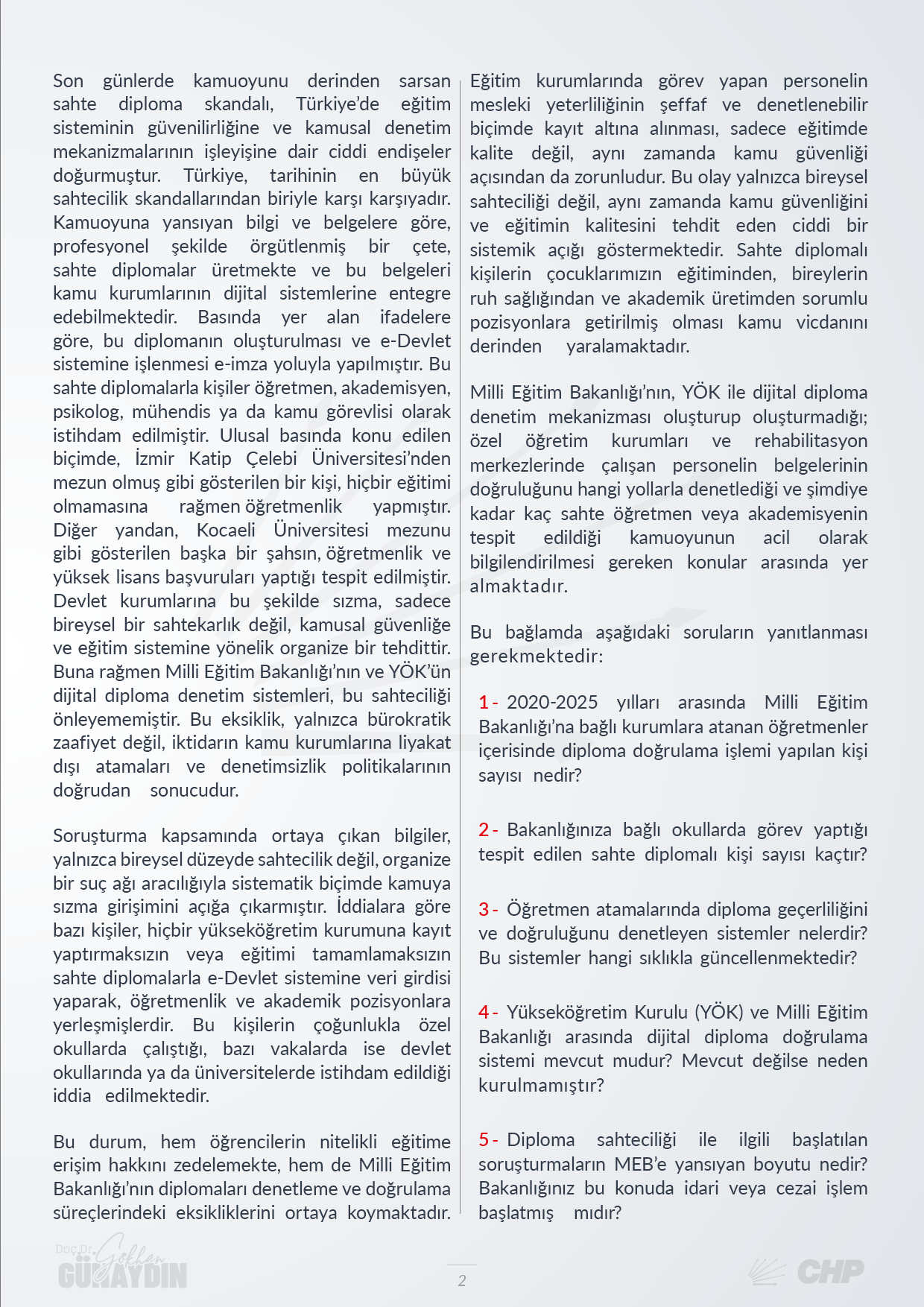 Soru önergesi_Sahte Diploma_MEB_07.08.2025 - 2