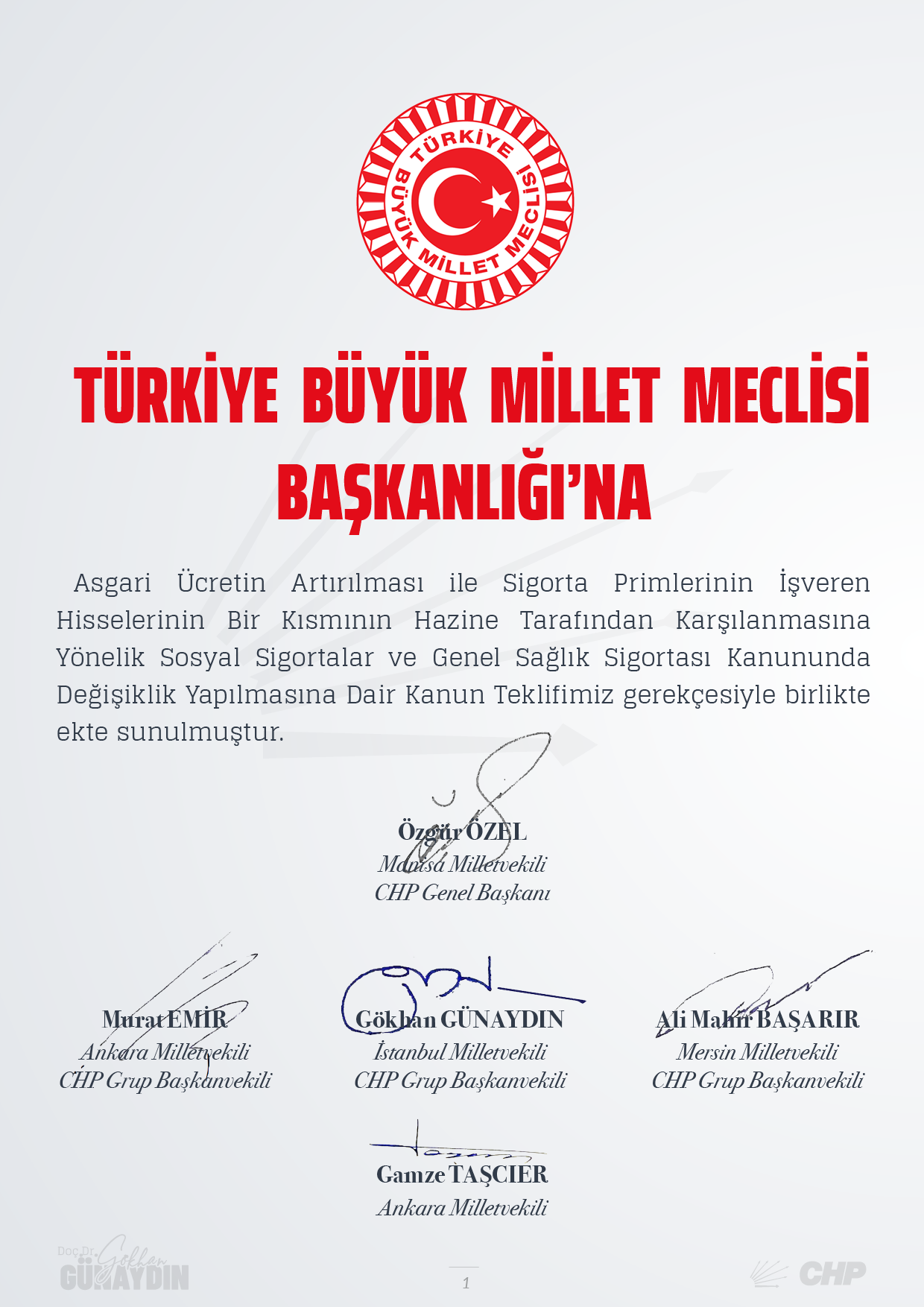 ASGARİ ÜCRET VE DESTEK PAKETİ KANUN TEKLİFİ - 01