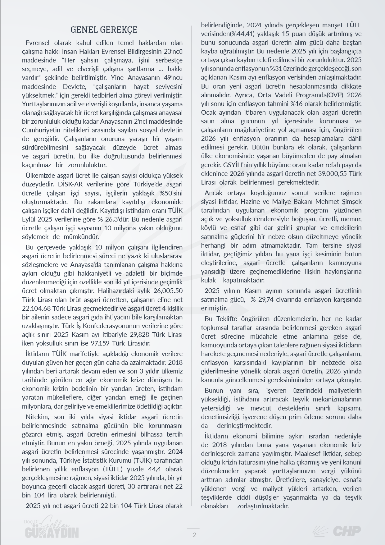 ASGARİ ÜCRET VE DESTEK PAKETİ KANUN TEKLİFİ - 02