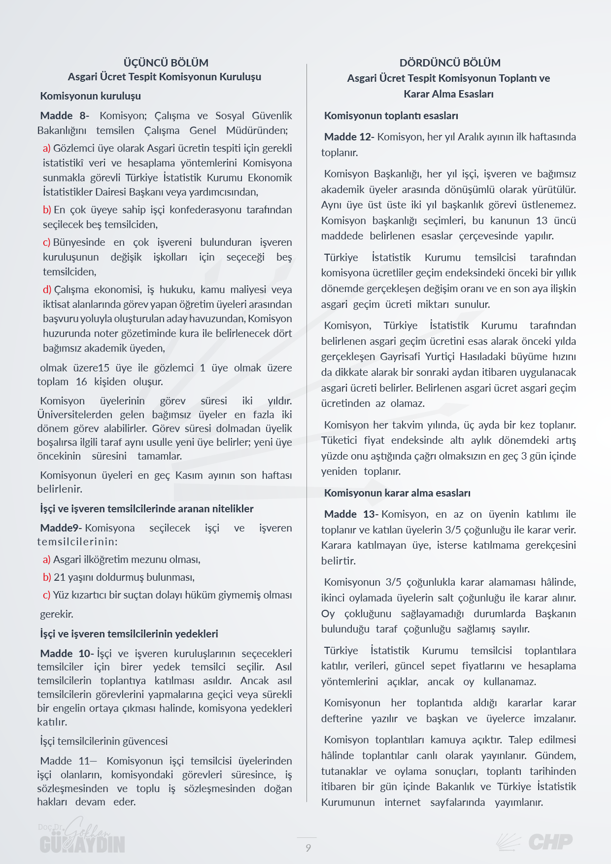 Asgari Ücret Tespit Komisyonu Kanunu Teklifi - 07