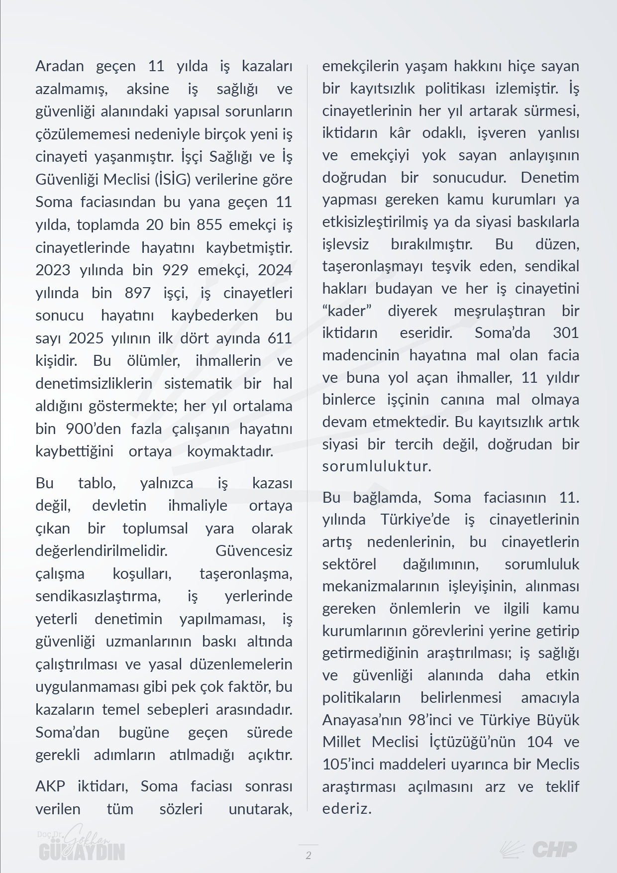 Artan İş Kazaları ve İşçi Ölümleri - 02