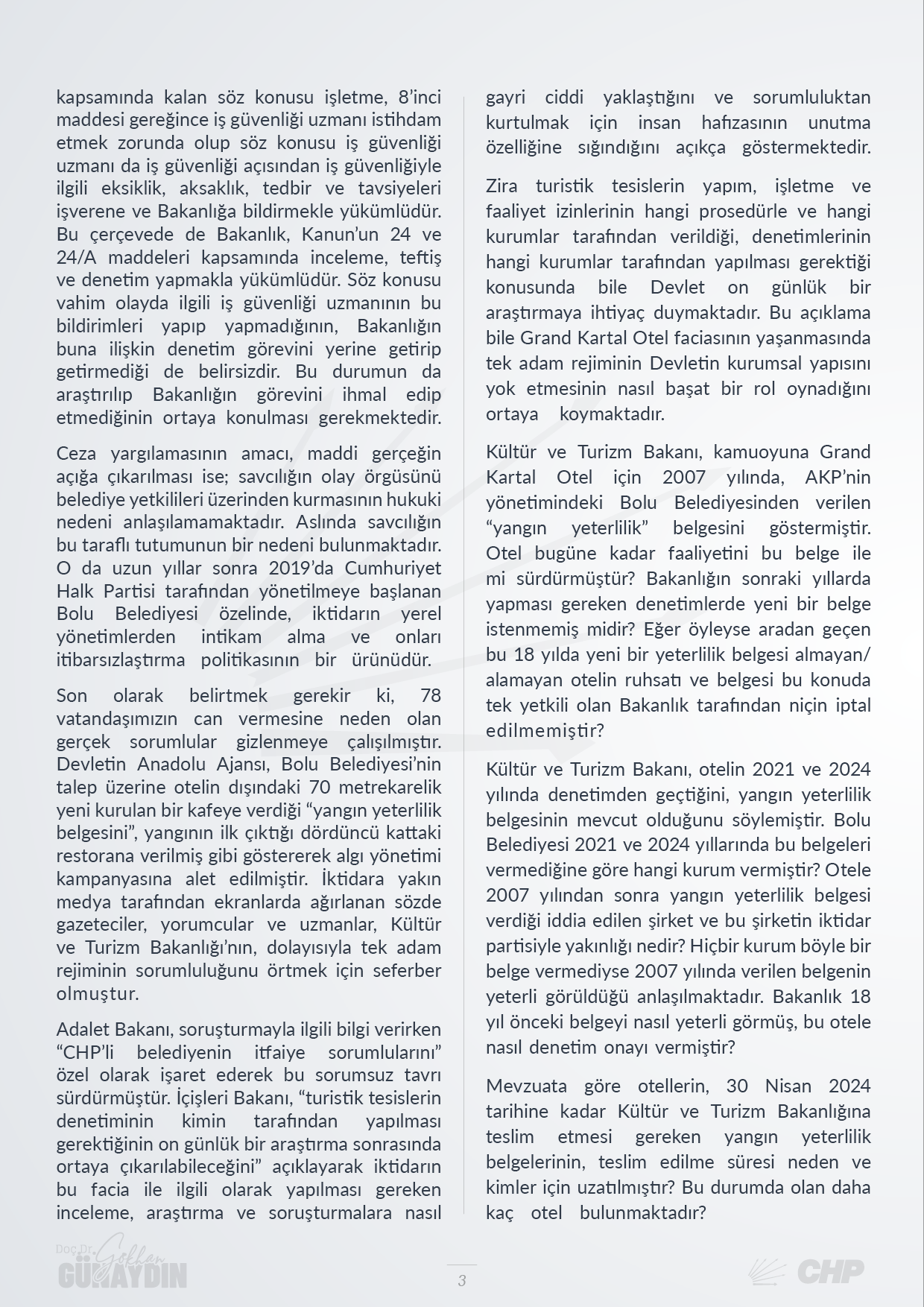 Kartalkaya Faciasında Sorumluların Ortaya Çıkarılması - 03